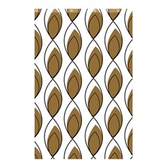 Brown Minimalist Leaves  Shower Curtain 48  X 72  (small) by ConteMonfreyShop