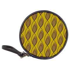 Yellow Brown Minimalist Leaves Classic 20-cd Wallet