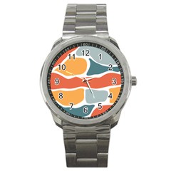 Geometric Bricks   Sport Metal Watch by ConteMonfreyShop