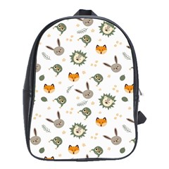 Rabbit, Lions And Nuts   School Bag (large) by ConteMonfreyShop
