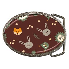 Rabbits, Owls And Cute Little Porcupines  Belt Buckle by ConteMonfreyShop