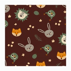 Rabbits, Owls And Cute Little Porcupines  Medium Glasses Cloth (2 Sides) by ConteMonfreyShop