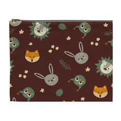 Rabbits, Owls And Cute Little Porcupines  Cosmetic Bag (xl) by ConteMonfreyShop