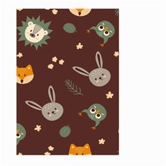 Rabbits, Owls And Cute Little Porcupines  Large Garden Flag (two Sides) by ConteMonfreyShop