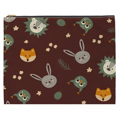 Rabbits, Owls And Cute Little Porcupines  Cosmetic Bag (xxxl) by ConteMonfreyShop