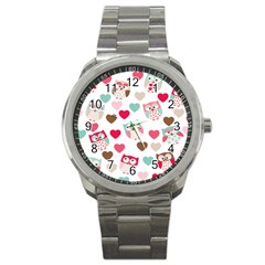 Lovely Owls Sport Metal Watch by ConteMonfreyShop