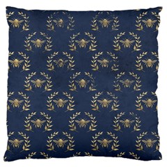 Blue Golden Bee   Standard Flano Cushion Case (one Side) by ConteMonfreyShop