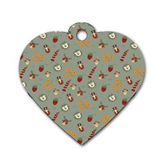 Wild Forest Friends  Dog Tag Heart (two Sides) by ConteMonfreyShop