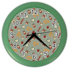 Wild Forest Friends  Color Wall Clock by ConteMonfreyShop