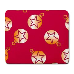 Orange Ornaments With Stars Pink Large Mousepads by TetiBright