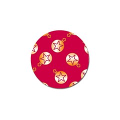 Orange Ornaments With Stars Pink Golf Ball Marker (10 pack)