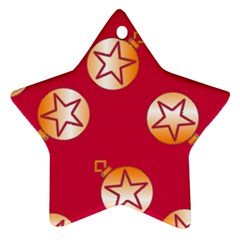 Orange Ornaments With Stars Pink Star Ornament (Two Sides)