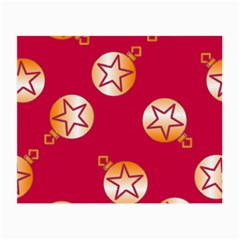 Orange Ornaments With Stars Pink Small Glasses Cloth (2 Sides)
