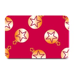 Orange Ornaments With Stars Pink Plate Mats