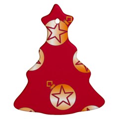 Orange Ornaments With Stars Pink Ornament (Christmas Tree) 