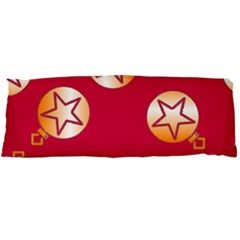 Orange Ornaments With Stars Pink Body Pillow Case Dakimakura (Two Sides)