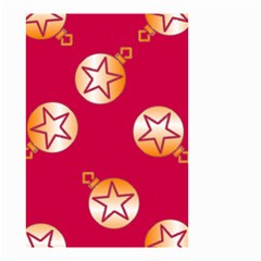 Orange Ornaments With Stars Pink Small Garden Flag (two Sides) by TetiBright