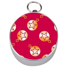 Orange Ornaments With Stars Pink Silver Compasses