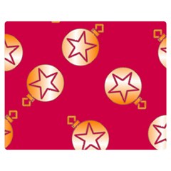 Orange Ornaments With Stars Pink Double Sided Flano Blanket (Medium) 