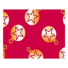 Orange Ornaments With Stars Pink Double Sided Flano Blanket (Large) 