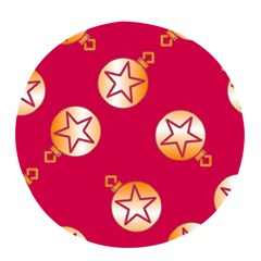 Orange Ornaments With Stars Pink Pop socket (White)