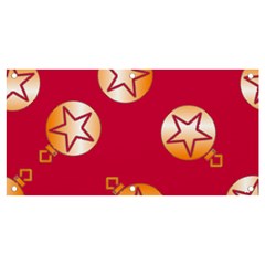 Orange Ornaments With Stars Pink Banner and Sign 4  x 2 