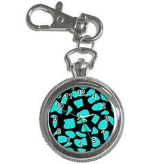 Cow Background Neon Blue Black Key Chain Watch by ConteMonfreyShop