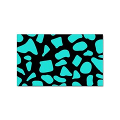 Cow Background Neon Blue Black Sticker (rectangular) by ConteMonfreyShop