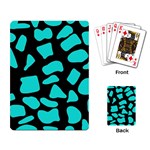 Cow Background neon blue black Playing Cards Single Design (Rectangle) Back