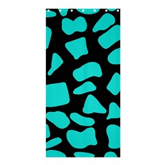 Cow Background Neon Blue Black Shower Curtain 36  X 72  (stall) by ConteMonfreyShop