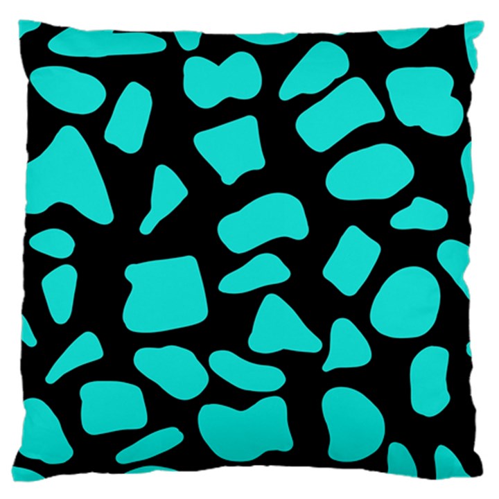 Cow Background neon blue black Large Flano Cushion Case (Two Sides)