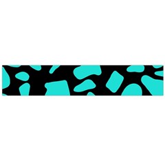 Cow Background Neon Blue Black Large Flano Scarf  by ConteMonfreyShop