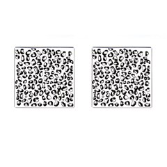 Black And White Leopard Print Jaguar Dots Cufflinks (square) by ConteMonfreyShop
