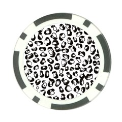 Black And White Leopard Print Jaguar Dots Poker Chip Card Guard