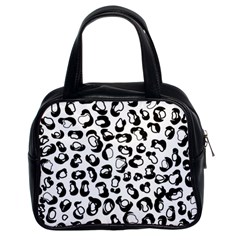 Black And White Leopard Print Jaguar Dots Classic Handbag (two Sides) by ConteMonfreyShop