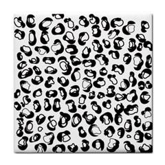 Black And White Leopard Print Jaguar Dots Face Towel by ConteMonfreyShop