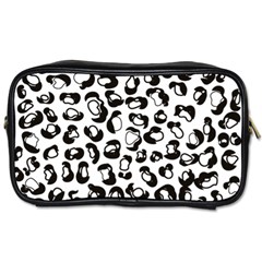 Black And White Leopard Print Jaguar Dots Toiletries Bag (two Sides) by ConteMonfreyShop