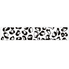 Black And White Leopard Print Jaguar Dots Large Flano Scarf  by ConteMonfreyShop