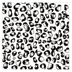 Black And White Leopard Print Jaguar Dots Square Satin Scarf (36  X 36 ) by ConteMonfreyShop