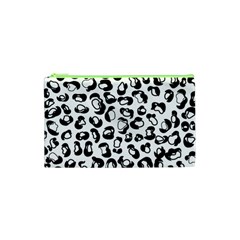 Black And White Leopard Print Jaguar Dots Cosmetic Bag (XS)