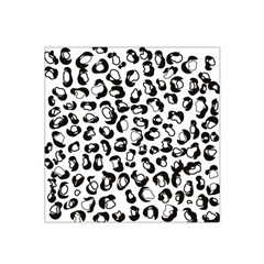 Black And White Leopard Print Jaguar Dots Satin Bandana Scarf 22  X 22  by ConteMonfreyShop