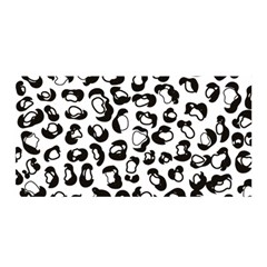 Black And White Leopard Print Jaguar Dots Satin Wrap 35  X 70  by ConteMonfreyShop