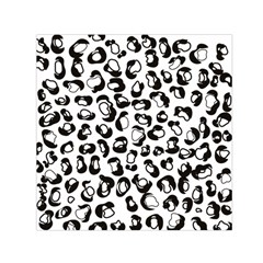 Black And White Leopard Print Jaguar Dots Square Satin Scarf (30  X 30 )