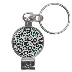 Blue And Pink Jaguar Dots Leopard Nail Clippers Key Chain by ConteMonfreyShop