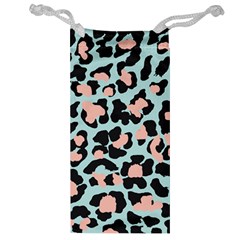 Blue And Pink Jaguar Dots Leopard Jewelry Bag by ConteMonfreyShop