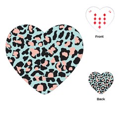 Blue And Pink Jaguar Dots Leopard Playing Cards Single Design (heart) by ConteMonfreyShop