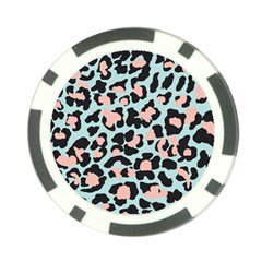 Blue And Pink Jaguar Dots Leopard Poker Chip Card Guard by ConteMonfreyShop