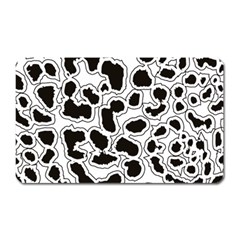 Black And White Dots Jaguar Magnet (rectangular) by ConteMonfreyShop