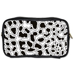 Black And White Dots Jaguar Toiletries Bag (two Sides) by ConteMonfreyShop