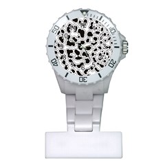 Black And White Dots Jaguar Plastic Nurses Watch by ConteMonfreyShop